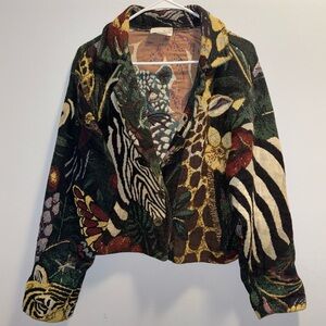 Vintage Paco Solér Jungle Animals Wildlife Safari Blazer